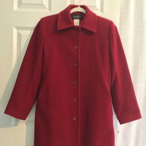 Classics By S. Rothschild 100% Wool Red Coat